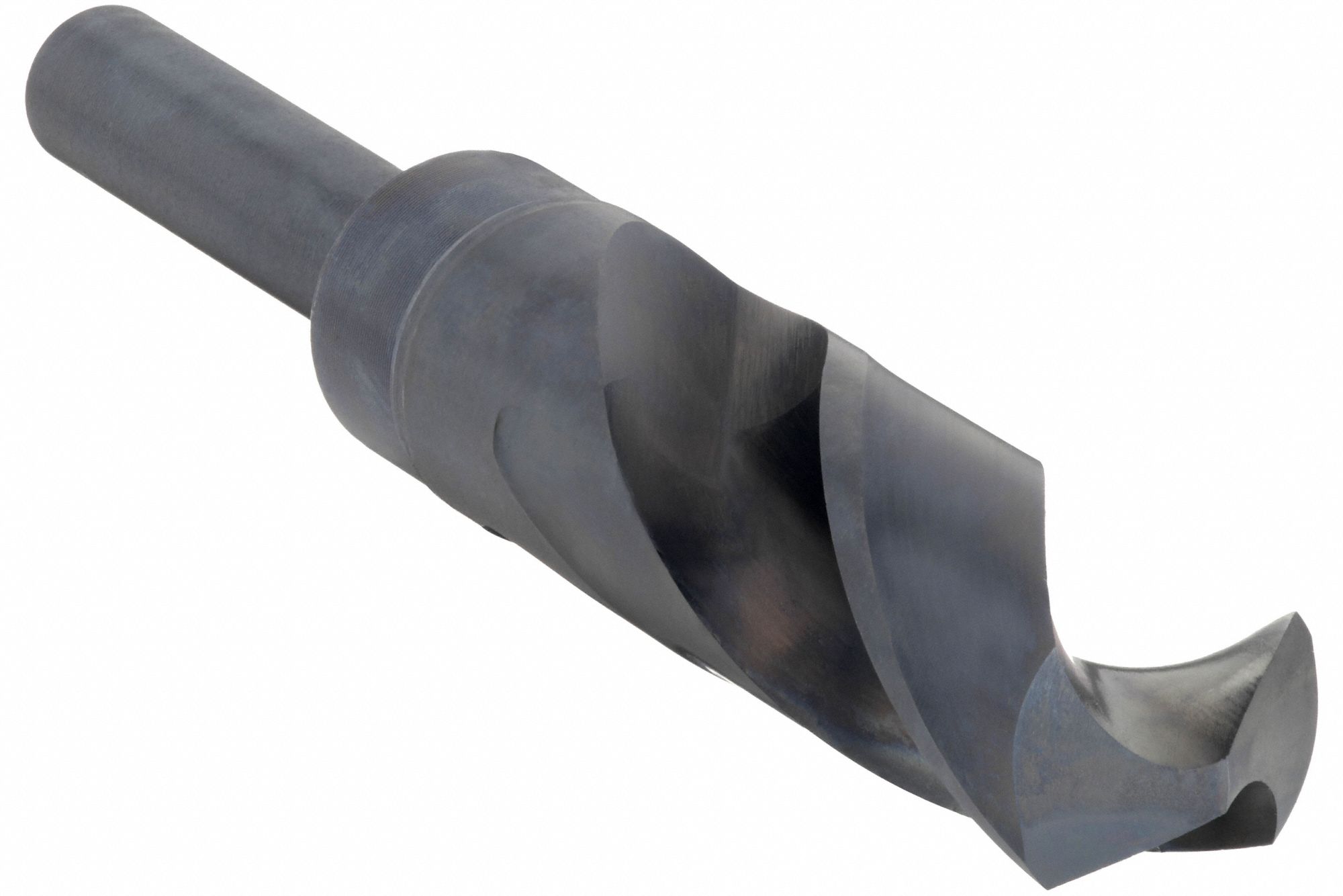 REDUCED SHANK DRILL BIT, 1⅛ IN DRILL BIT SIZE, 3⅛ IN FLUTE L, 6 IN L, HIGH SPEED STEEL