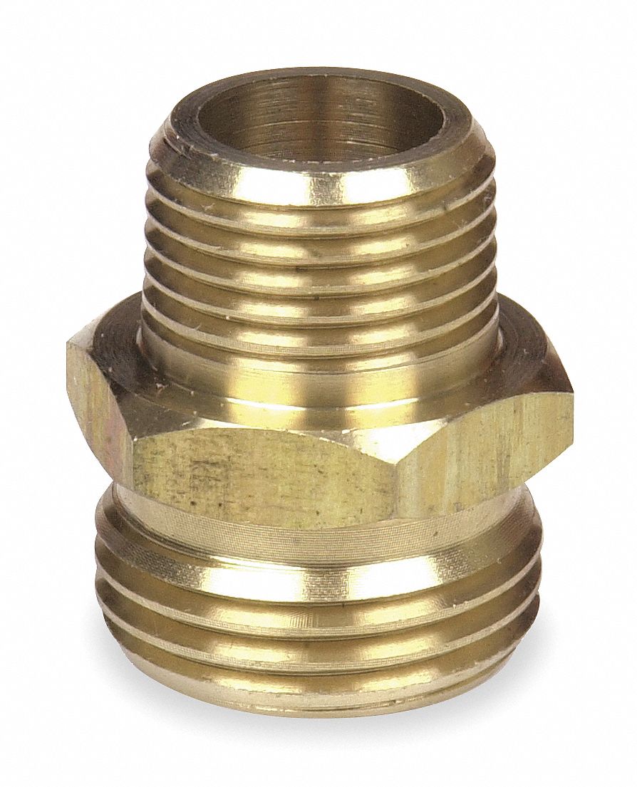Westward Garden Hose Adapter Fitting Material Brass X Brass Fitting Size 1 2 In X 3 4 In 1p654 1p654 Grainger