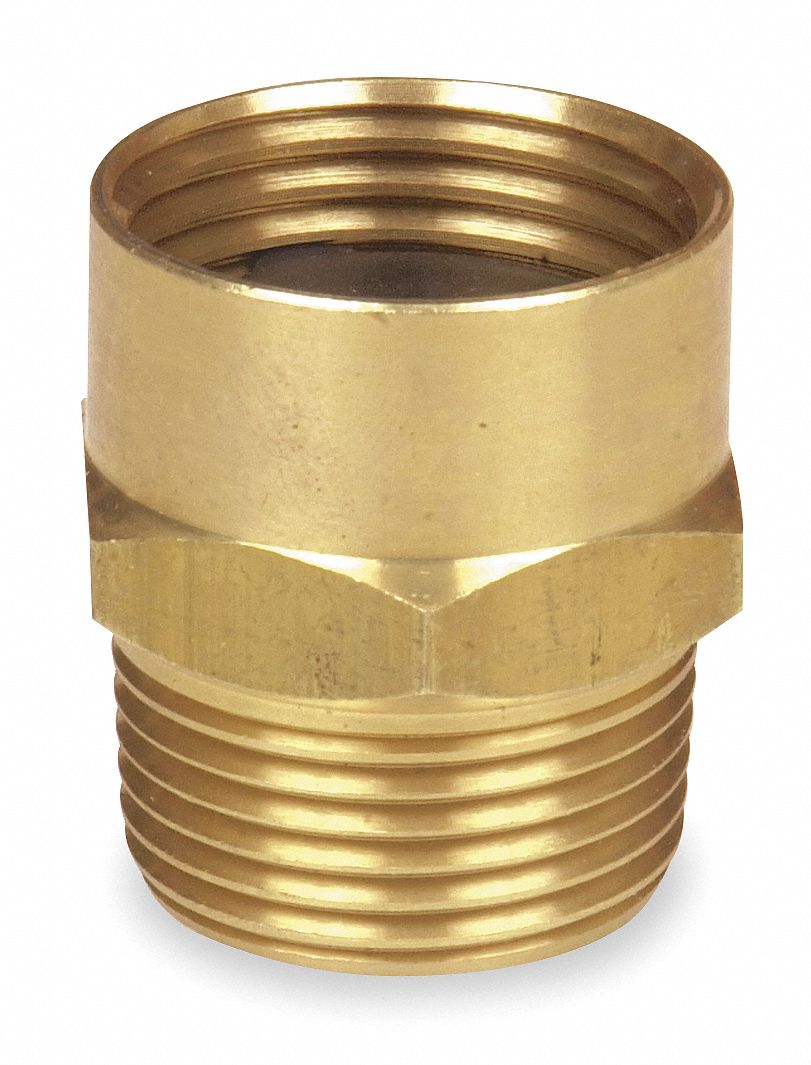 3/4" Male GHT to 1/4" Female NPT Garden Hose Adapter Brass Water Lawn Power Wash 