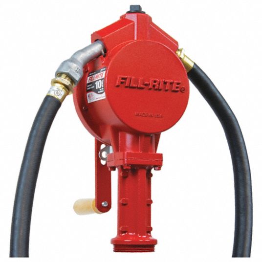 FILL-RITE Hand Operated Drum Pump: Rotary, 55 gal For Container Size, 1,500  SUS Max. Viscosity