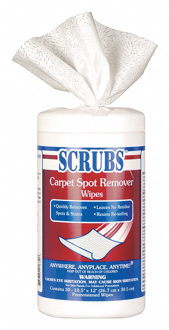 SCRUBS, Canister, 30 ct Container Size, Carpet Spot Remover Wipes