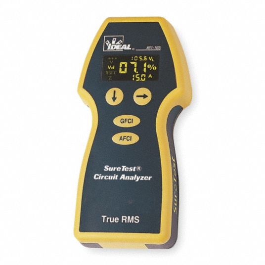 IDEAL Receptacle Tester with AFCI, 85 to 265VAC 1PA2761165 Grainger