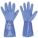 CHEMICAL RESISTANT GLOVES, 16 MIL, 12 IN LENGTH, GRAIN, S, BLUE