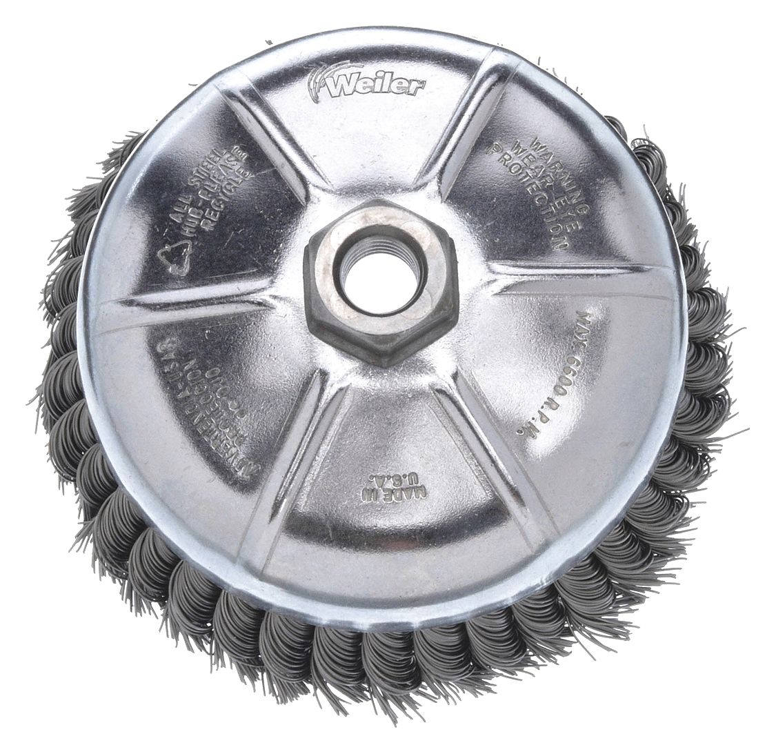 6 Nylon Wire Cup Brush - 5/8-11 Arbor Hole