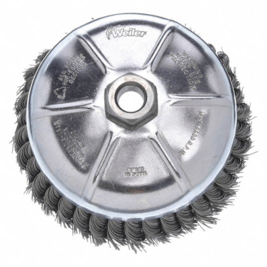 Weiler 12276 Single Row Cup Brush 5 in Dia 5/8-11 0.023 in