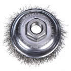 CRIMPED CUP BRUSH,4 DIA,0.0200 WIRE