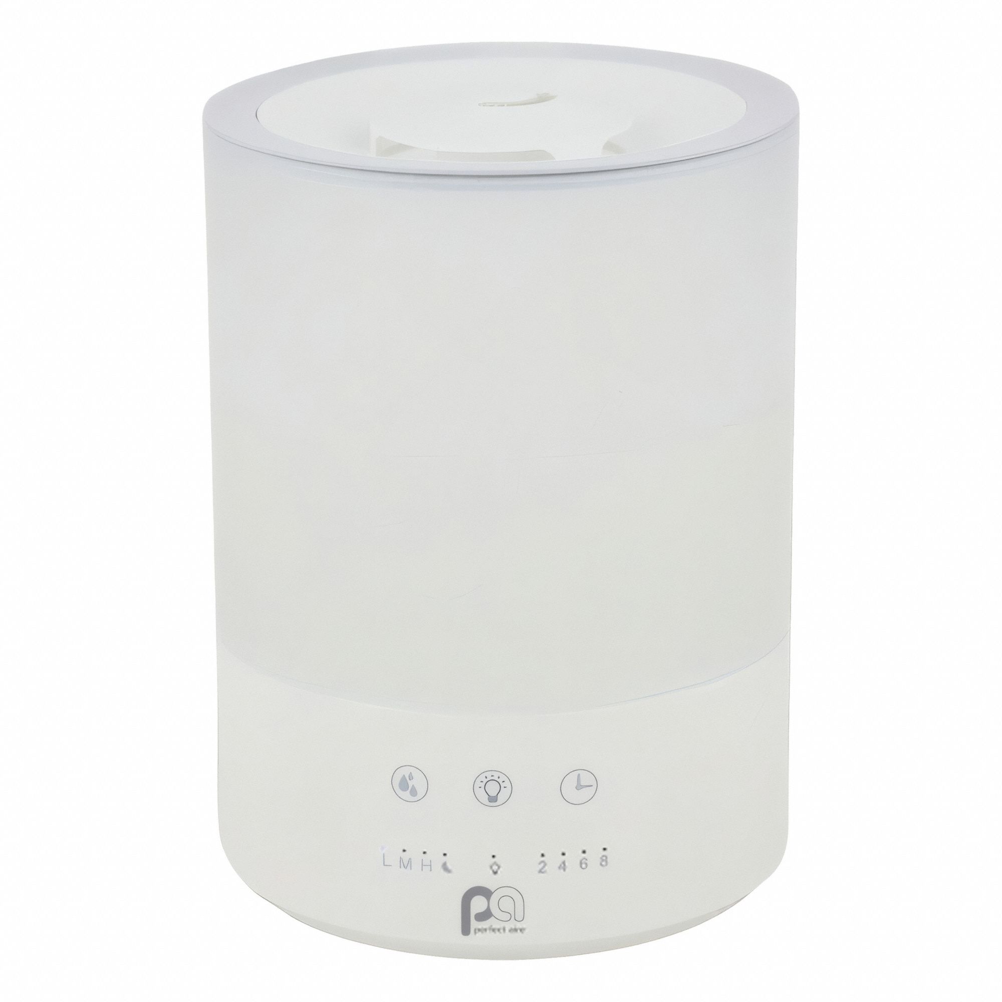 Portable Humidifier: Ultrasonic, 1.6 gal Daily Humidification Output, Cool, Tabletop Housing, Bottle