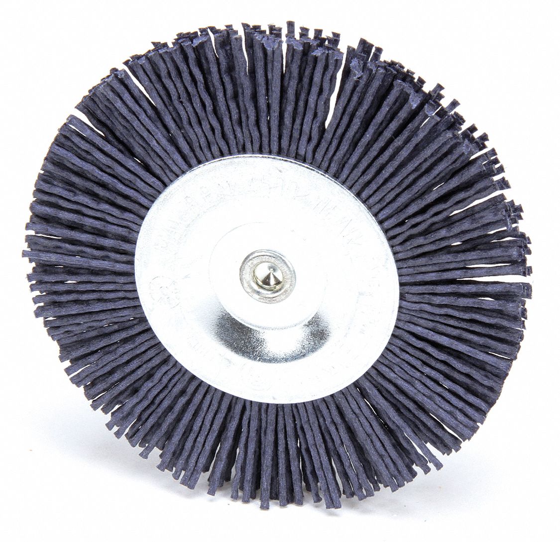 WEILER 4 in Twisted Wire Wheel Brush, Shank Mounting, 0.04 in Wire Dia