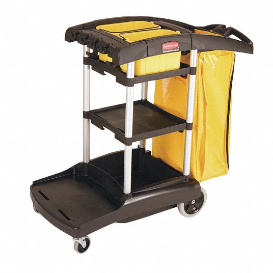 Janitor Cart With 3 Shelves