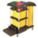 MICROFIBER JANITOR CART,BLACK,PLSTC/ALUM