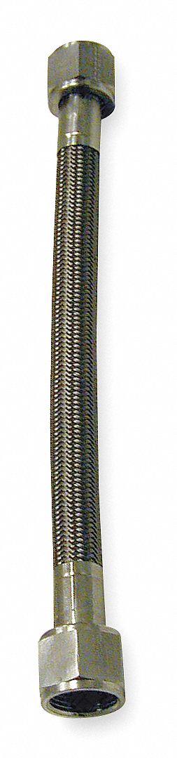 PTFE HOSE ASSEMBLY: ½ IN ID, 24 IN L, BRASS 7/8 IN FJIC X BRASS 7/8 IN FJIC