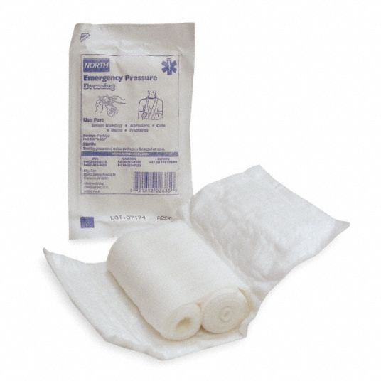 HONEYWELL NORTH Gauze Dressing, Pack, Gauze, Latex Free, Includes 5 x 9 ...