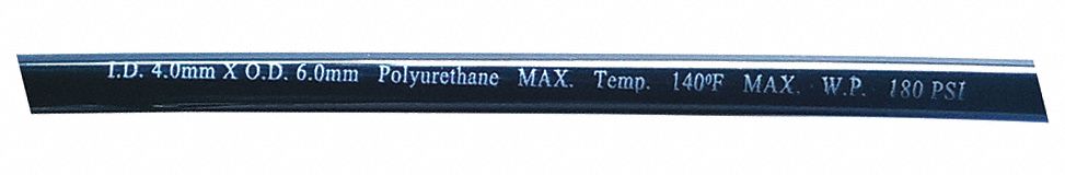 TUBE,4MM DIX6MM DE,100PI,NOIR