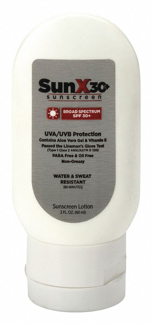 Sunscreen Lotion: Lotion, Tottle Bottle, 2 oz Size - First Aid and Wound Care, SPF 30