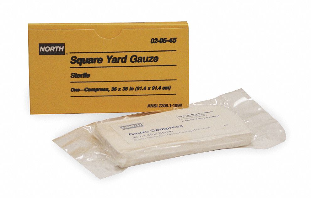 Gauze Pad: 36 in Dressing Lg, 36 in Dressing Wd, Gauze, Sterile, Fastener Not Included