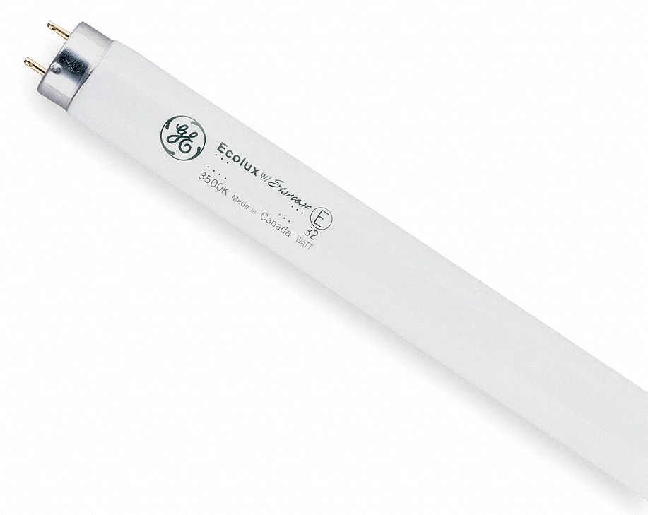 GE LIGHTING Linear Fluorescent Lamp, T8, Medium BiPin (G13), 3,000 K