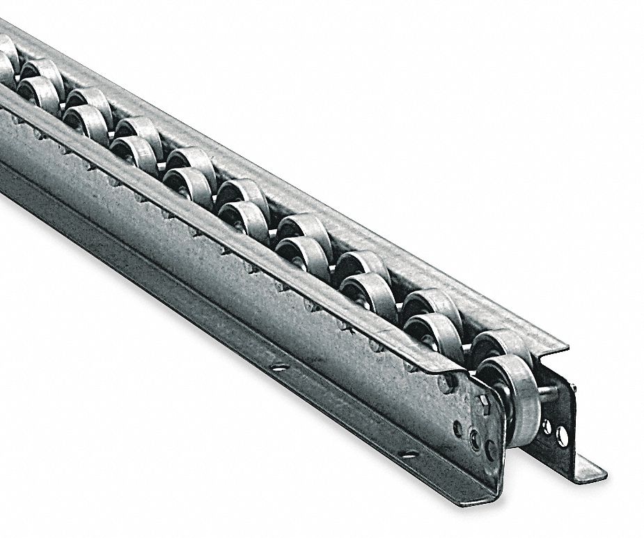 ASHLAND CONVEYOR Flow Rail, Skate Wheel, LightDuty, 260 lb/ft (5 ft