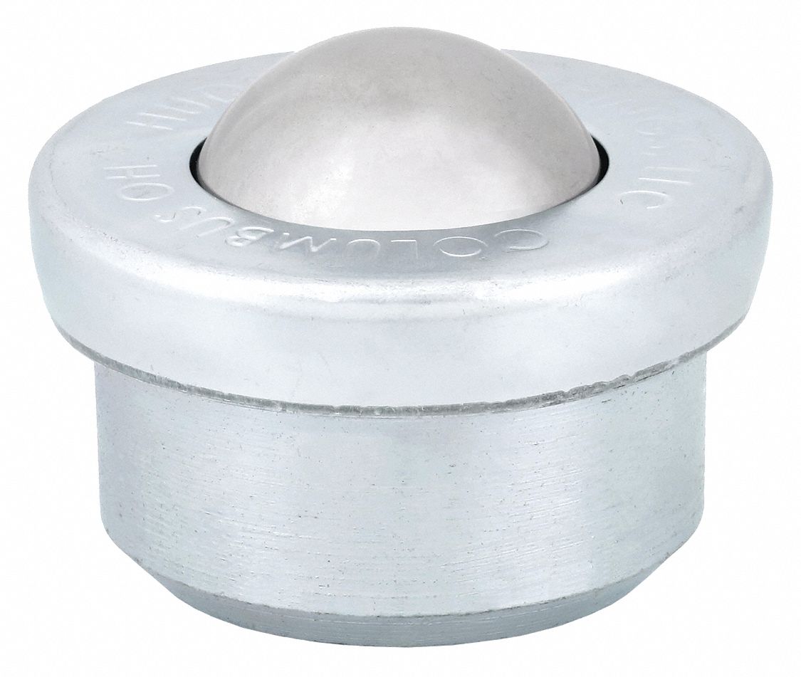 Ball Transfer: 1 in Ball Dia - Ball Transfer, 200 lb Ball Load Capacity, 5/8 in Projection