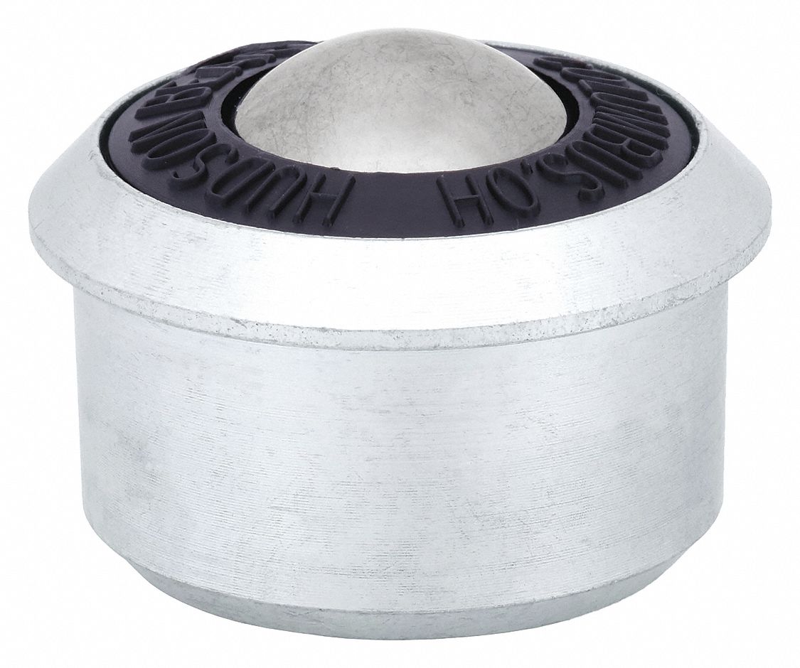 Ball Transfer: 1 3/16 in Ball Dia - Ball Transfer, 500 lb Ball Load Capacity, 1/2 in Projection