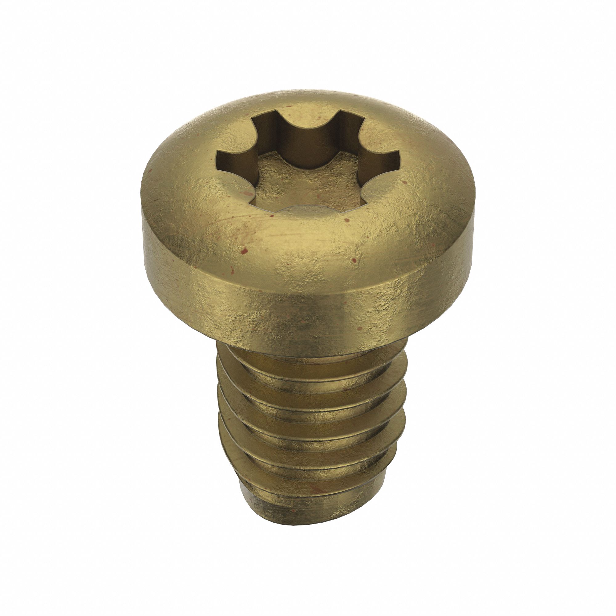 Thread-Forming Screw: M1.4 Size, 3 mm Lg, Pan, Torx®/Star, Steel, Zinc-Plated, 25 PK