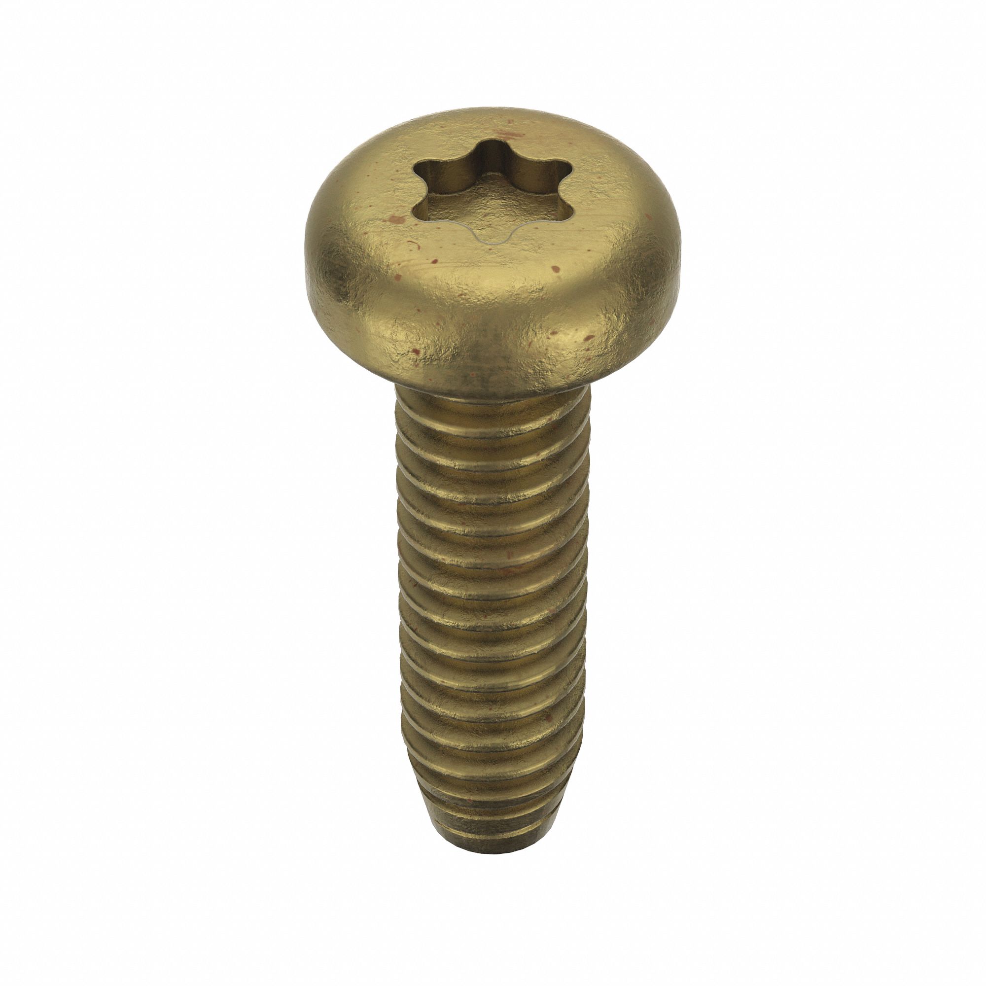 Thread-Forming Screw: M1.4 Size, 5 mm Lg, Pan, Torx®/Star, Steel, Zinc-Plated, 25 PK