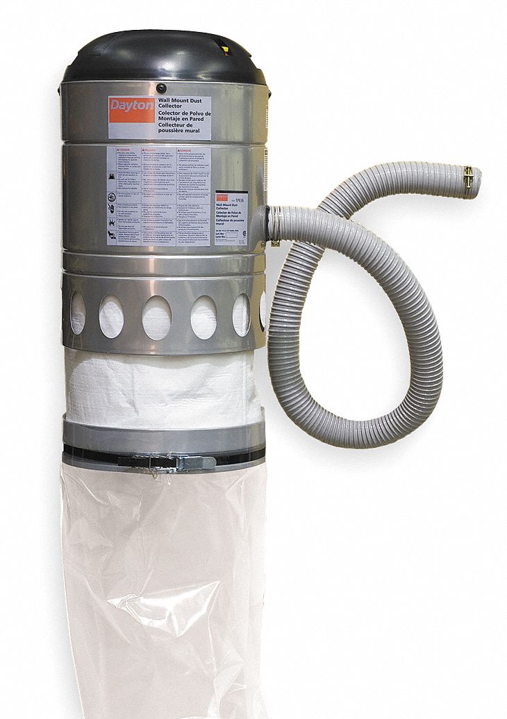 DAYTON Dust Collector, Wall Mount, 3/4 HP 1PEJ61PEJ6 Grainger