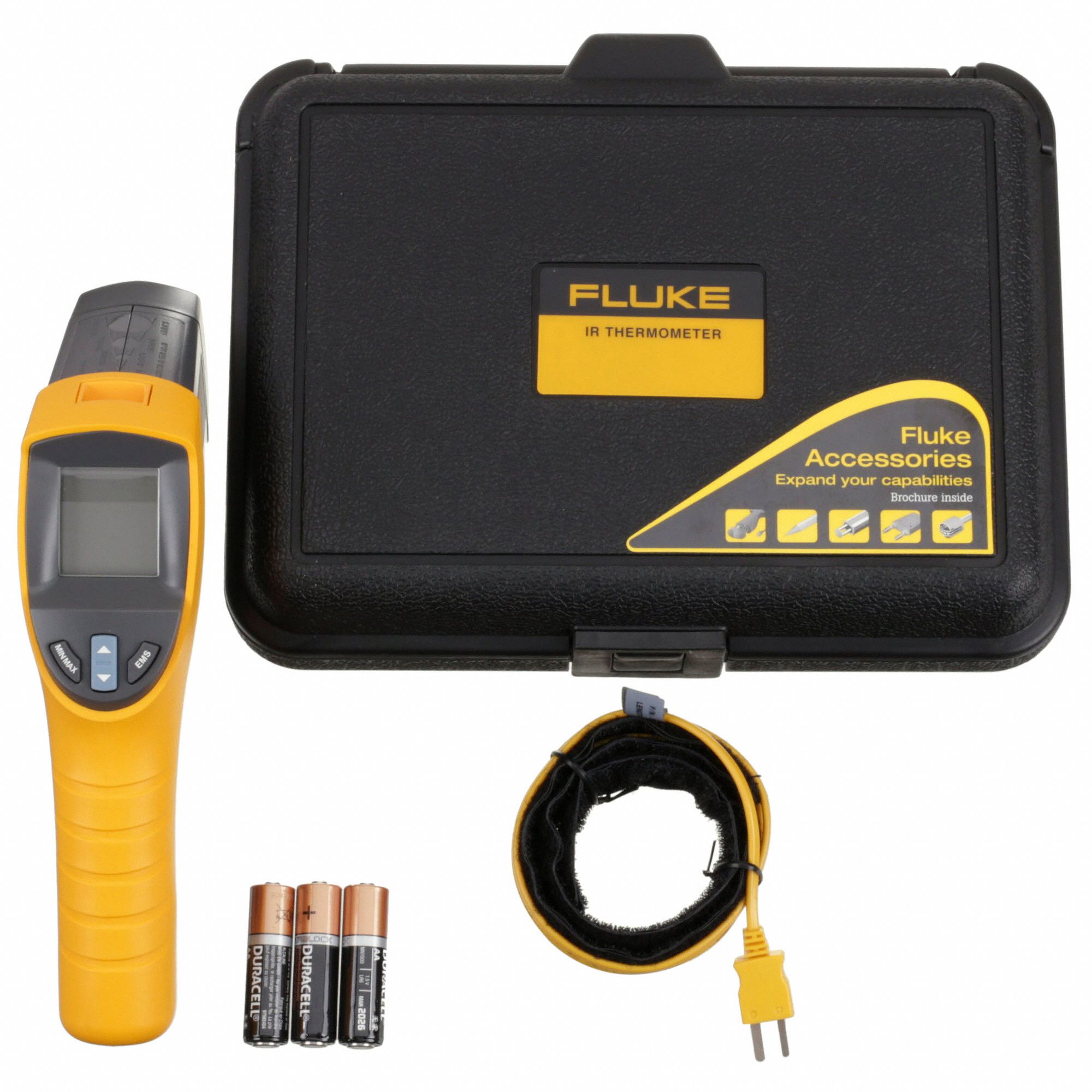 FLUKE Backlit LCD, Infrared Thermometer, Single Dot Laser Sighting