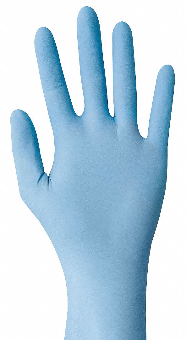 GANTS JETABLES, 9 1/2PO L, TAILLE 9/G, BLEU, RESPECTUEUX LA NATURE, PQ 100