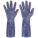 CHEMICAL RESISTANT GLOVES, 15 MIL, 14 IN LENGTH, GRAIN, SIZE 9, BLUE