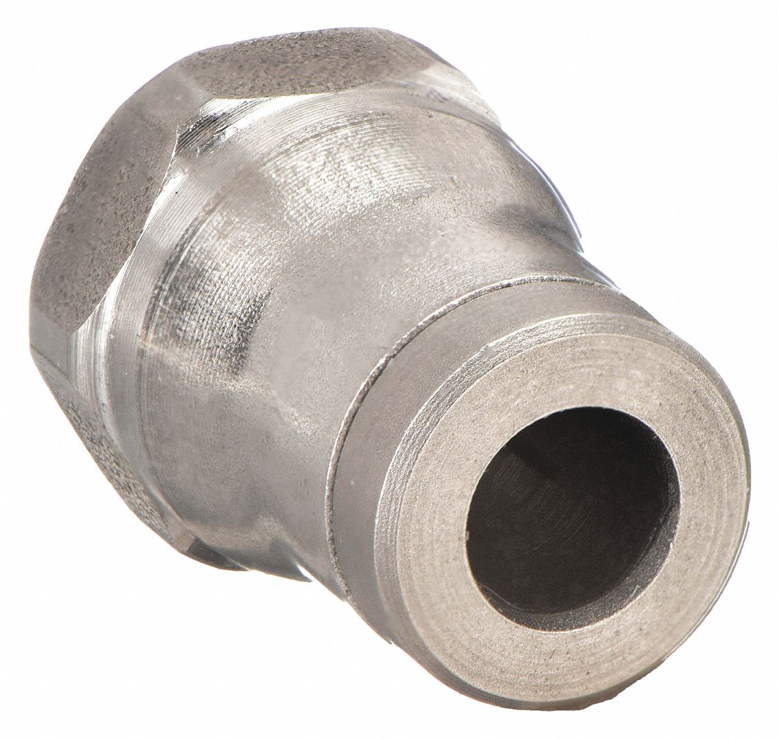 MALE CONNECTOR: 316L STAINLESS STEEL, PUSH-TO-CONNECT X MUNF, FOR 5/32 IN TUBE OD, 2 PK