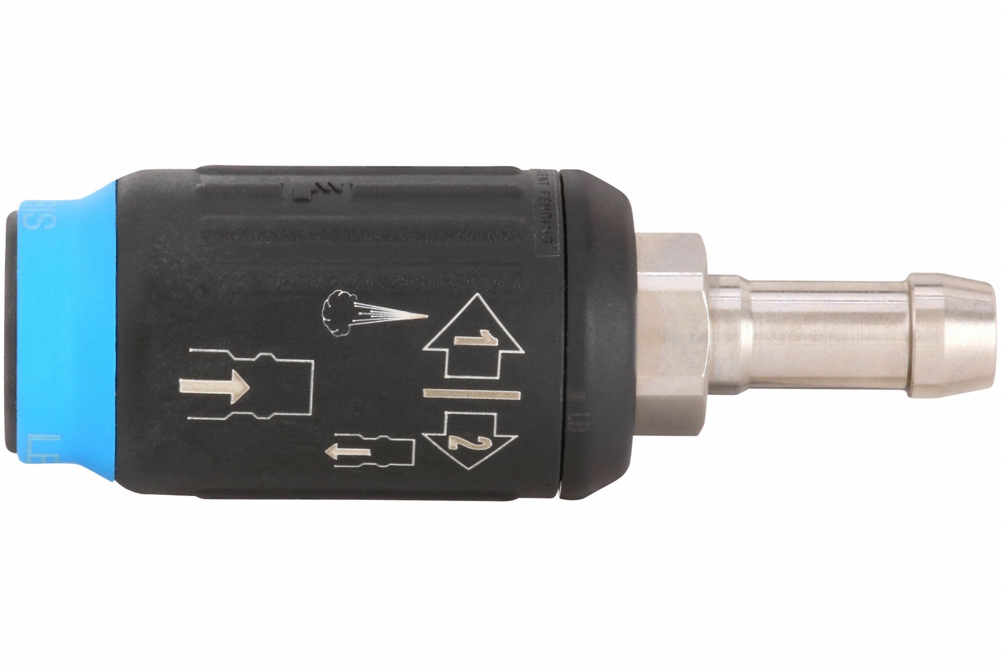 Quick Connect Hose Coupling: 1/4 in Body Size, 1/16 in Hose Fitting Size, Safety Vent, Male