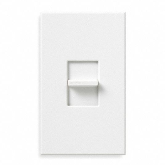 Slide Lighting Dimmer, Fluorescent Lighting Technology, 1Pole, White Grainger