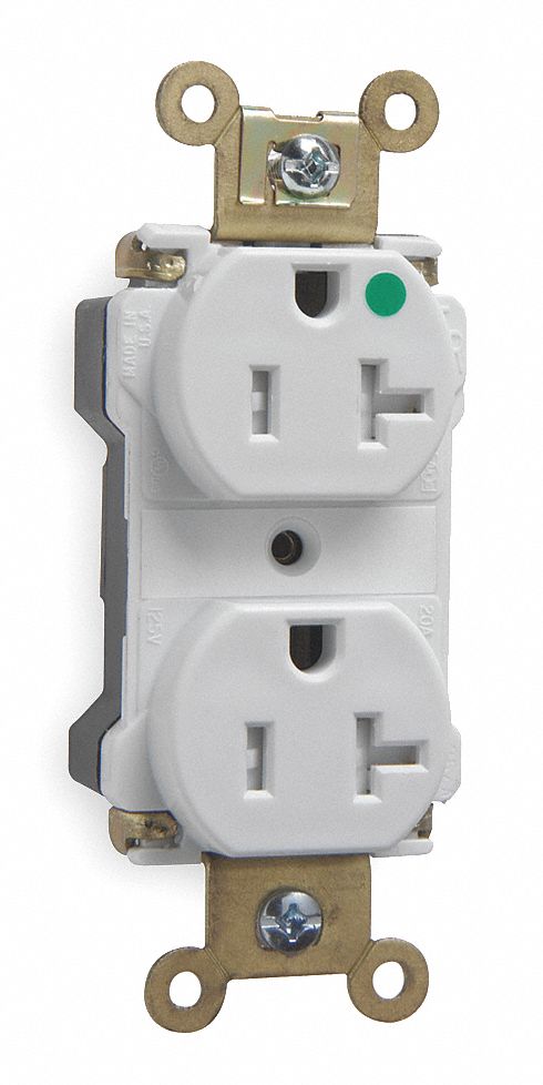 PASS AND SEYMOUR Modular Receptacle, Duplex, 20A, 5-20R, 125V - 1PGJ6 ...