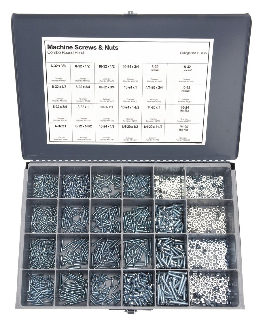 Machine Screw and Nut Assortment Grainger