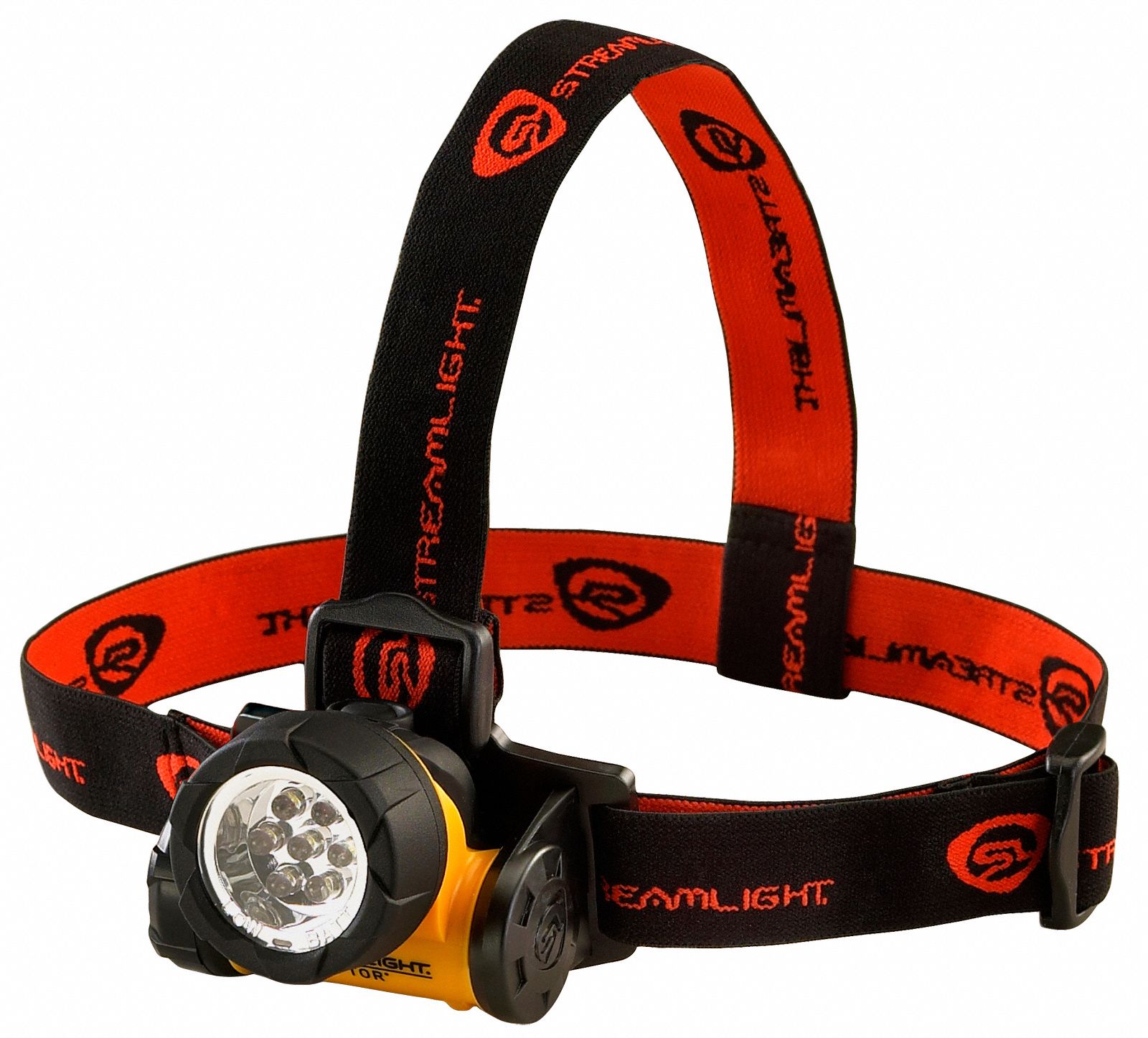 SAFETY-RATED HEADLAMP, 120 LM, 3.5 HR RUN TIME AT MAX BRIGHTNESS, YELLOW, ABS, FLOOD