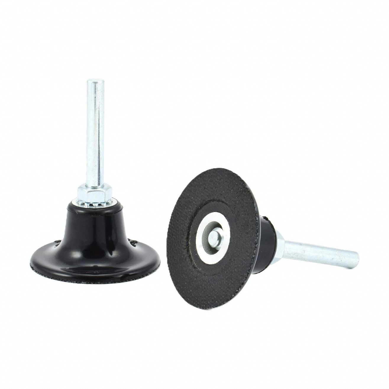 Quick Change Disc Backup Pad: TS, 2 in Dia, 1/4 in Straight-Shank, Medium Density