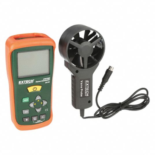 Extech 407119 CFM Thermo-Anemometer with 3-ft probe