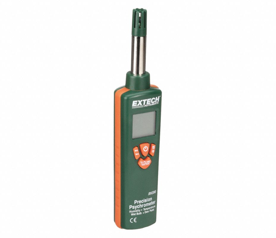 EXTECH Psicrómetro, 0 a 100%, ±2%, -22° a 199°F/-30° a 100°C, ±1.8°F ...