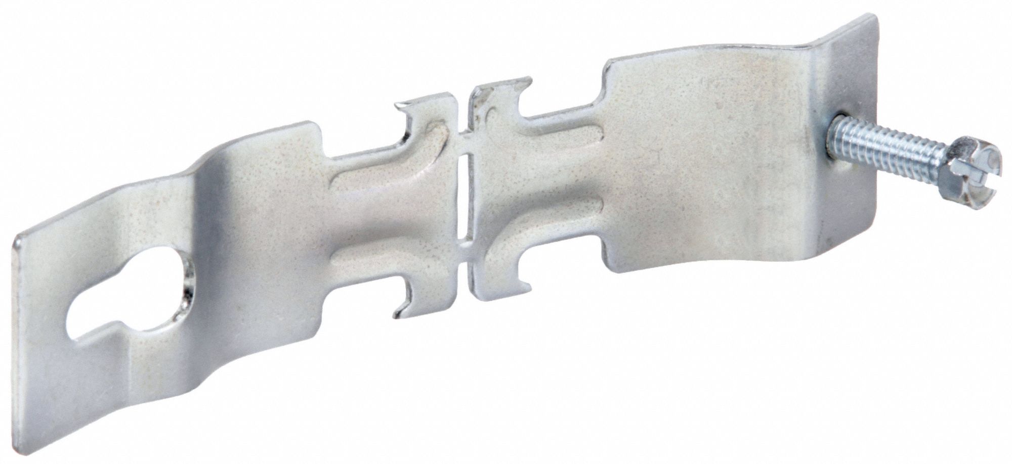 Angler Pipe Clamp: Steel, Electroplated, 1 in Conduit Trade Size