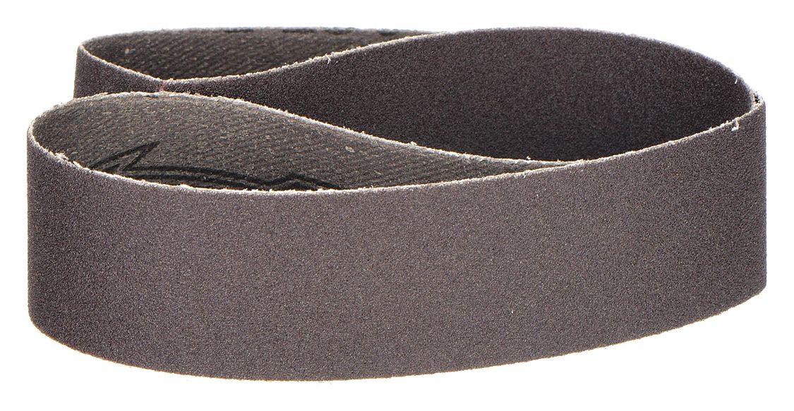 Sanding Belt: 1 1/8 in W x 21 in L, Aluminum Oxide, 150 Grit, AO/X GP, 10 PK