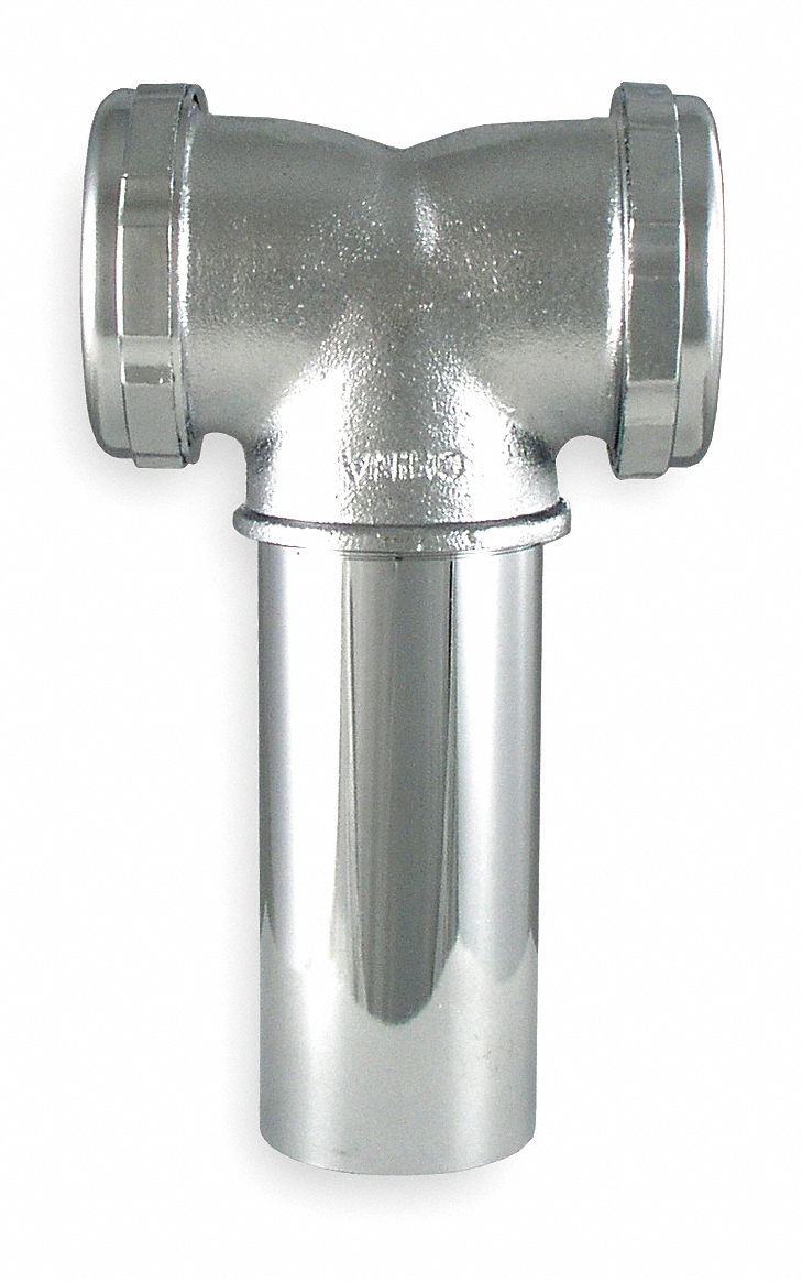 GRAINGER APPROVED Center Outlet Waste Tee, For Use With Connecting