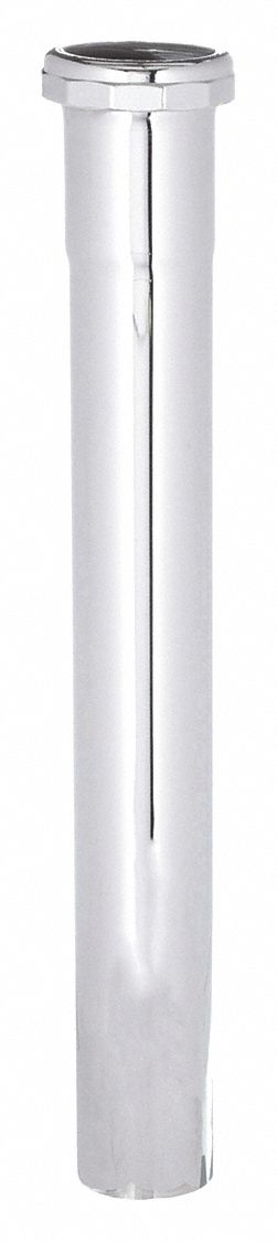 EXTENSION: BRASS, CHROME, SILVER, 1½ IN NOMINAL PIPE SIZE, 12 IN OVERALL LG, SLIP
