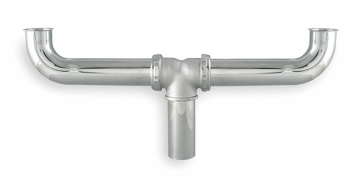 GRAINGER APPROVED Center Outlet Waste Tee, For Use With Connecting