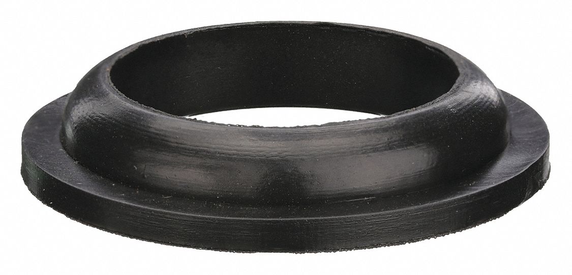 Gasket: Rubber, Black, 1 1/4 in Fits Pipe Size, Flanged, (10) 1 1/4 in Gasket, 10 PK