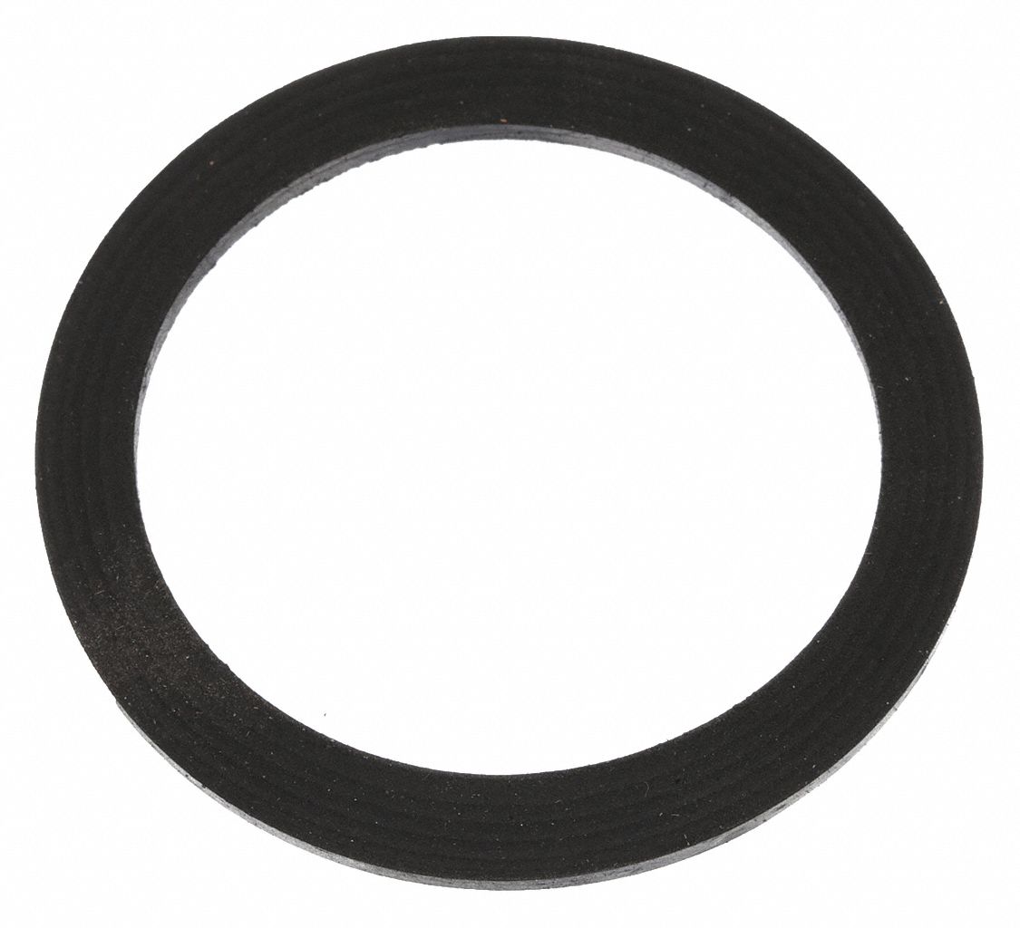 Washer: Rubber, Black,