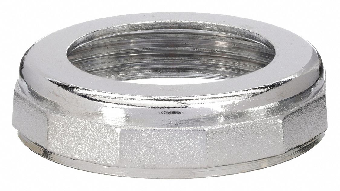 Slip-Nut And Washer: Zinc, Chrome Plated, Silver, Slip, 10 PK