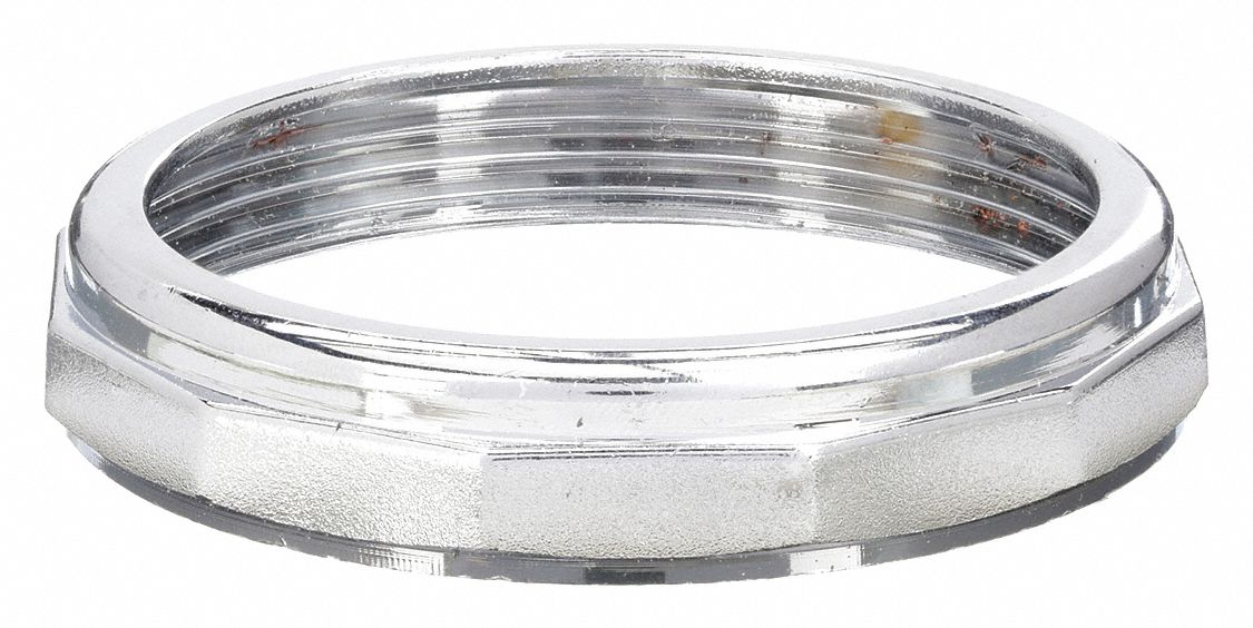 SLIP-NUT AND WASHER: ZINC, CHROME PLATED, SILVER, 2 IN FITS PIPE SIZE, SLIP