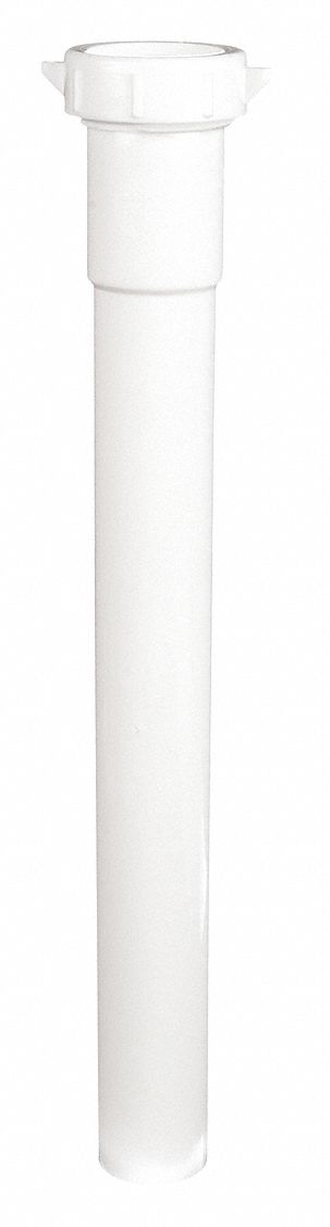 EXTENSION: PLASTIC, WHITE, 1¼ IN NOMINAL PIPE SIZE, 12 IN OVERALL LG, SLIP