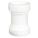 COUPLING: PLASTIC, WHITE, 3½ IN OVERALL LG, 1¼ IN/1½ IN FITS PIPE SIZE