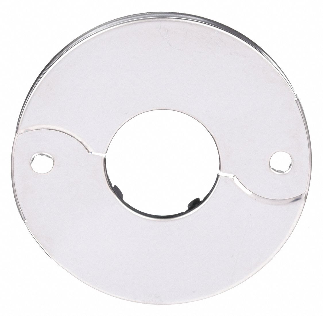 ESCUTCHEON: STAINLESS STEEL, SILVER, 2 7/8 IN OVERALL DIAMETER, ¼ IN H